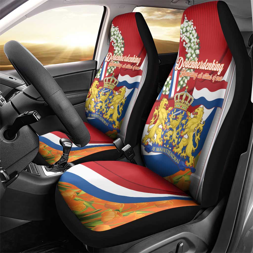 Netherlands Dodenherdenking Car Seat Cover Martyrs' Day Honoring All Victims Of War