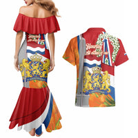 Netherlands Dodenherdenking Couples Matching Mermaid Dress and Hawaiian Shirt Martyrs' Day Honoring All Victims Of War