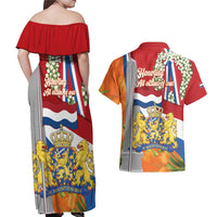 Netherlands Dodenherdenking Couples Matching Off Shoulder Maxi Dress and Hawaiian Shirt Martyrs' Day Honoring All Victims Of War