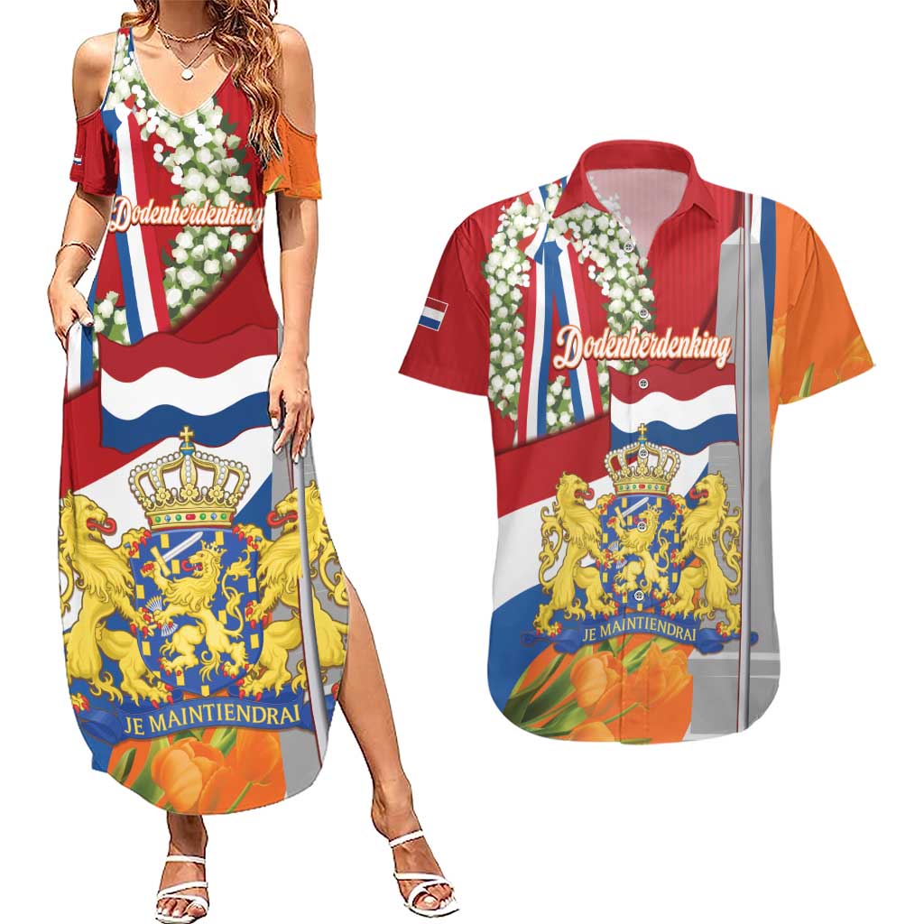 Netherlands Dodenherdenking Couples Matching Summer Maxi Dress and Hawaiian Shirt Martyrs' Day Honoring All Victims Of War