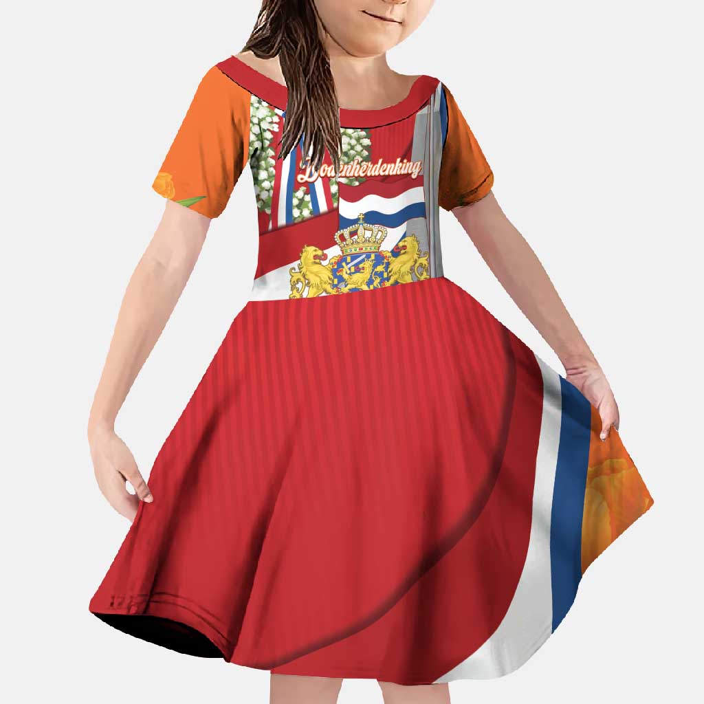 Netherlands Dodenherdenking Family Matching Off Shoulder Maxi Dress and Hawaiian Shirt Martyrs' Day Honoring All Victims Of War