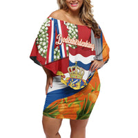 Netherlands Dodenherdenking Family Matching Off Shoulder Short Dress and Hawaiian Shirt Martyrs' Day Honoring All Victims Of War