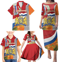 Netherlands Dodenherdenking Family Matching Puletasi and Hawaiian Shirt Martyrs' Day Honoring All Victims Of War