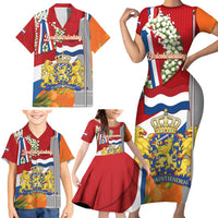 Netherlands Dodenherdenking Family Matching Short Sleeve Bodycon Dress and Hawaiian Shirt Martyrs' Day Honoring All Victims Of War