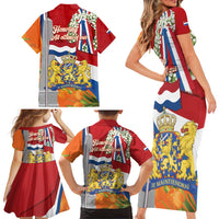 Netherlands Dodenherdenking Family Matching Short Sleeve Bodycon Dress and Hawaiian Shirt Martyrs' Day Honoring All Victims Of War