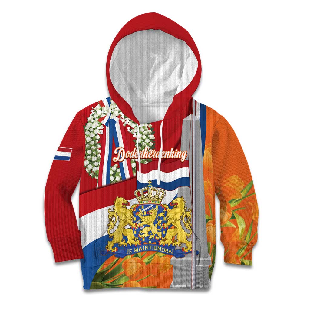 Netherlands Dodenherdenking Kid Hoodie Martyrs' Day Honoring All Victims Of War