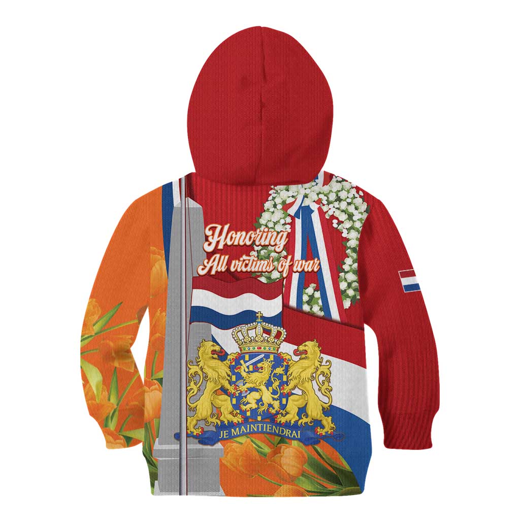 Netherlands Dodenherdenking Kid Hoodie Martyrs' Day Honoring All Victims Of War