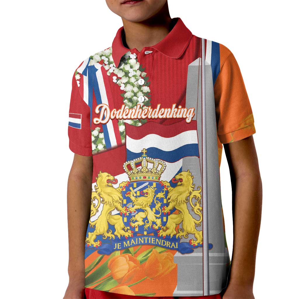 Netherlands Dodenherdenking Kid Polo Shirt Martyrs' Day Honoring All Victims Of War