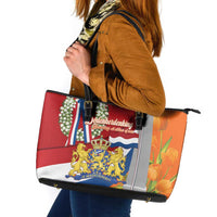 Netherlands Dodenherdenking Leather Tote Bag Martyrs' Day Honoring All Victims Of War