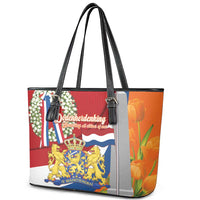 Netherlands Dodenherdenking Leather Tote Bag Martyrs' Day Honoring All Victims Of War