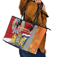 Netherlands Dodenherdenking Leather Tote Bag Martyrs' Day Honoring All Victims Of War