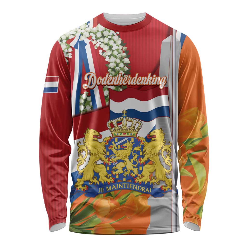 Netherlands Dodenherdenking Long Sleeve Shirt Martyrs' Day Honoring All Victims Of War