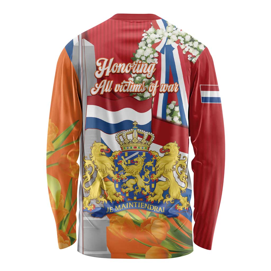 Netherlands Dodenherdenking Long Sleeve Shirt Martyrs' Day Honoring All Victims Of War