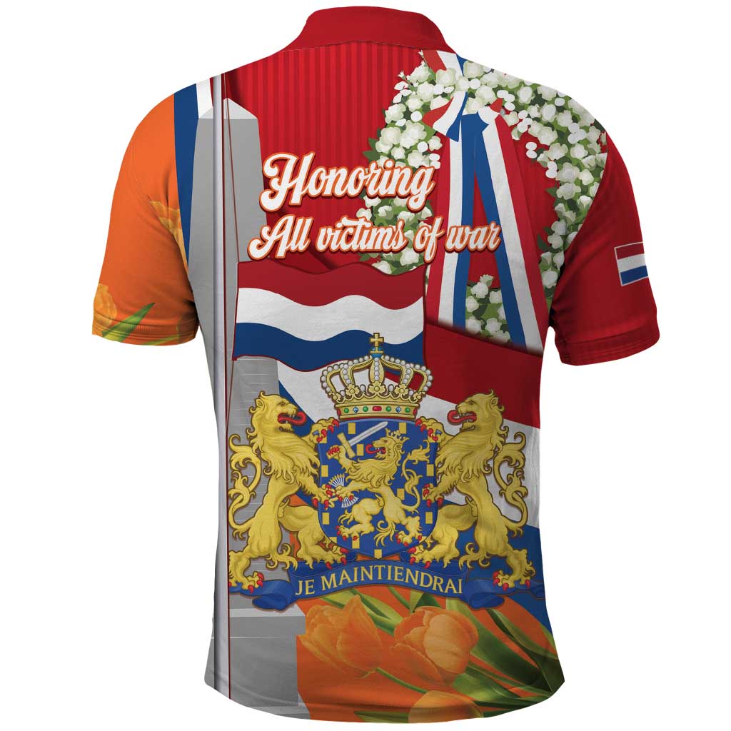 Netherlands Dodenherdenking Polo Shirt Martyrs' Day Honoring All Victims Of War