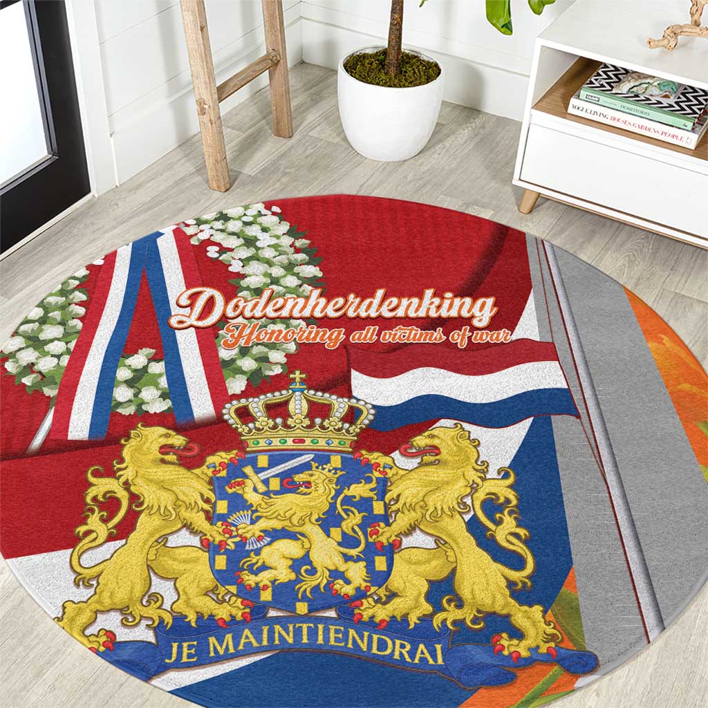 Netherlands Dodenherdenking Round Carpet Martyrs' Day Honoring All Victims Of War