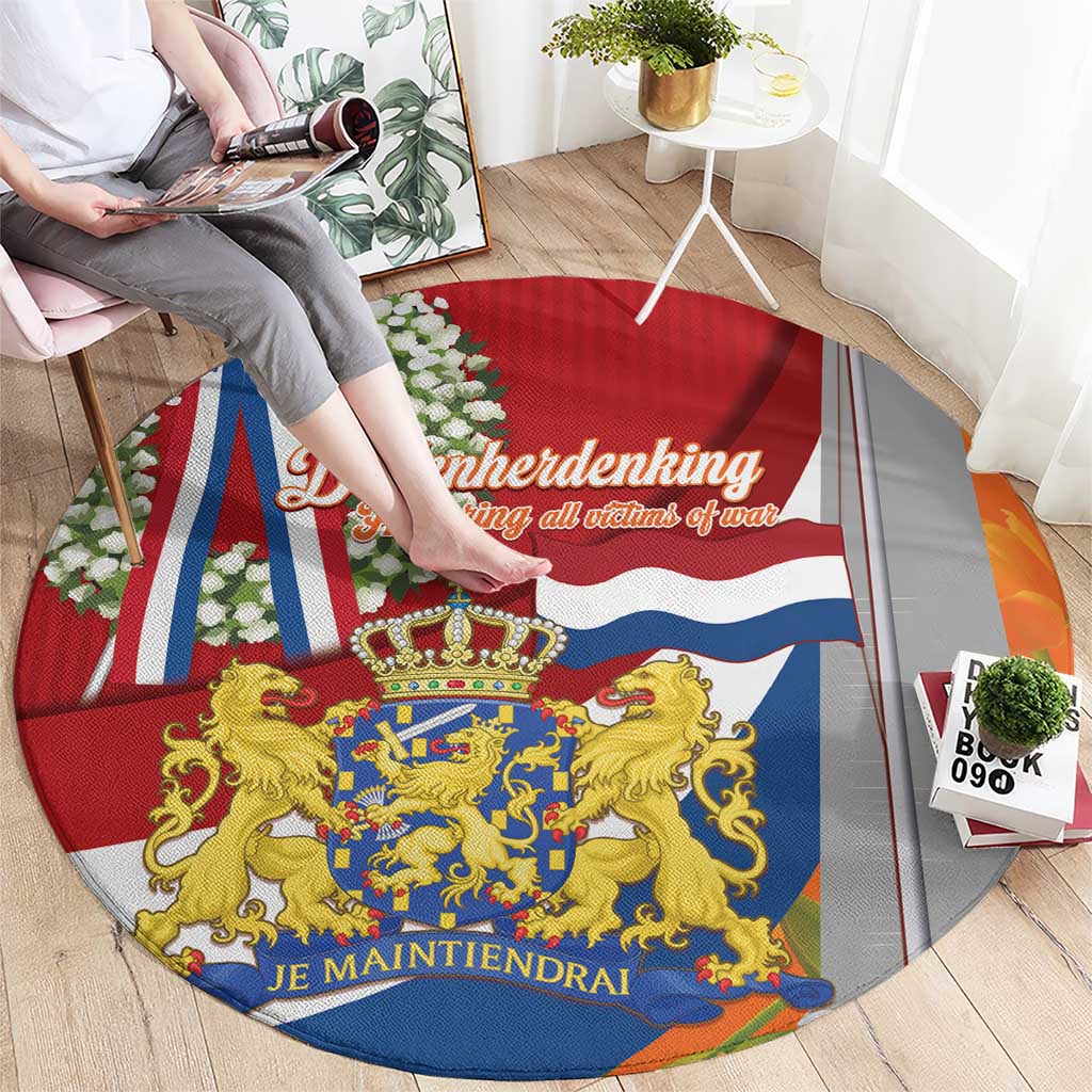 Netherlands Dodenherdenking Round Carpet Martyrs' Day Honoring All Victims Of War