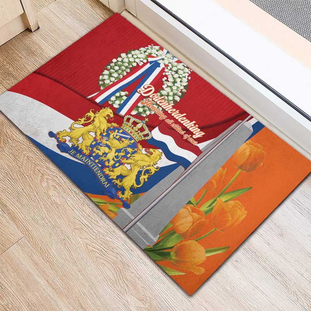 Netherlands Dodenherdenking Rubber Doormat Martyrs' Day Honoring All Victims Of War