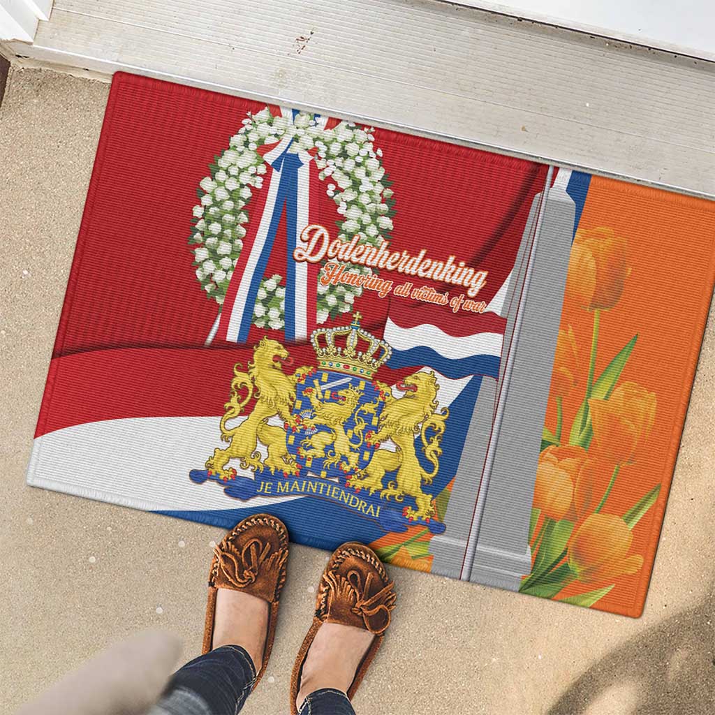 Netherlands Dodenherdenking Rubber Doormat Martyrs' Day Honoring All Victims Of War