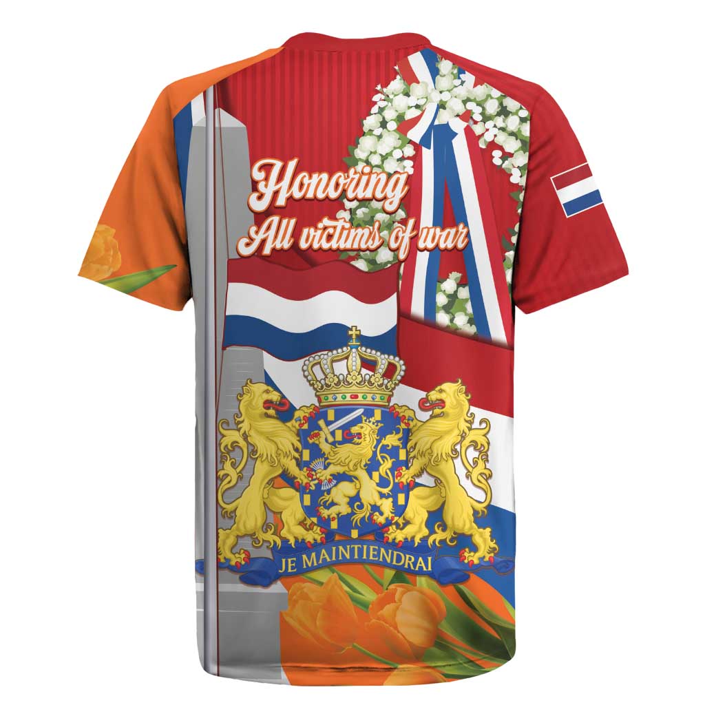 Netherlands Dodenherdenking Rugby Jersey Martyrs' Day Honoring All Victims Of War