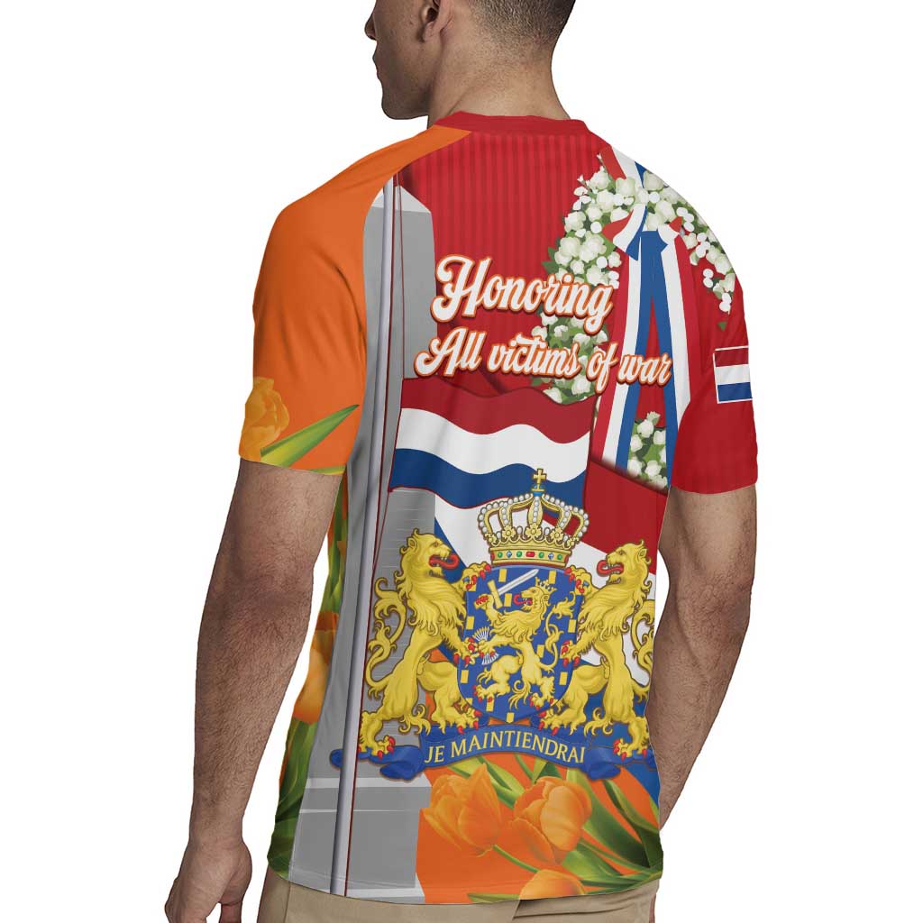 Netherlands Dodenherdenking Rugby Jersey Martyrs' Day Honoring All Victims Of War