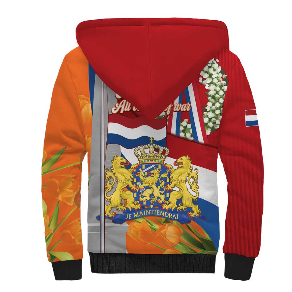 Netherlands Dodenherdenking Sherpa Hoodie Martyrs' Day Honoring All Victims Of War