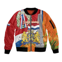 Netherlands Dodenherdenking Sleeve Zip Bomber Jacket Martyrs' Day Honoring All Victims Of War