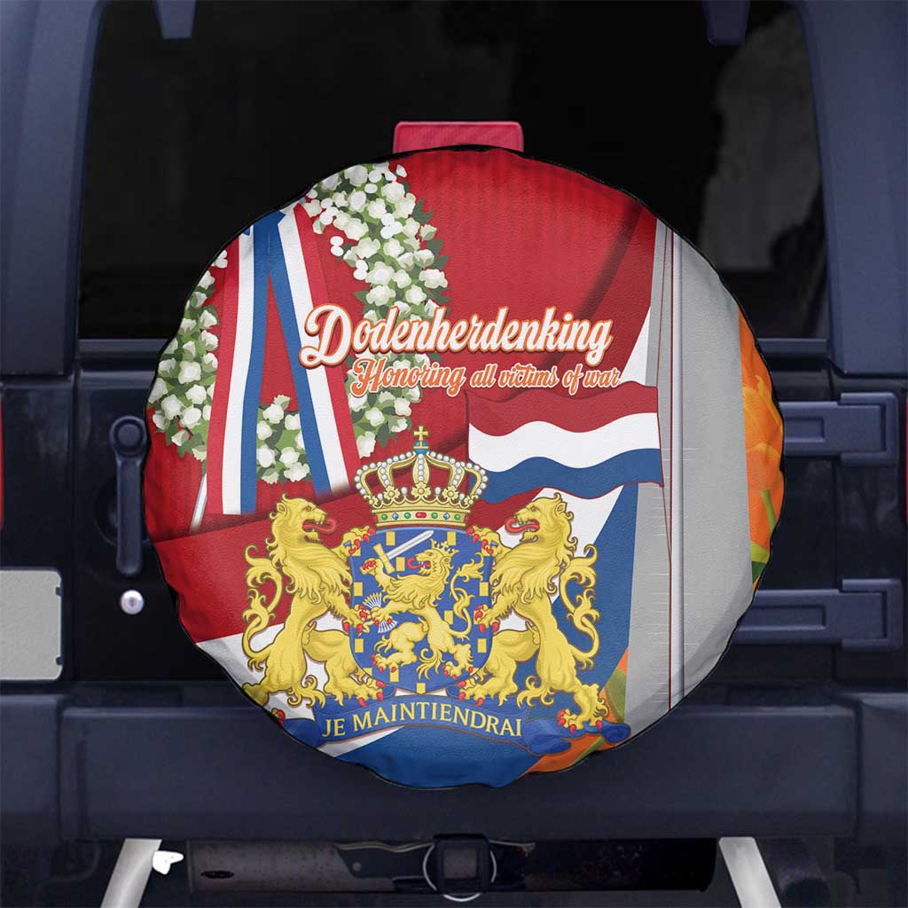Netherlands Dodenherdenking Spare Tire Cover Martyrs' Day Honoring All Victims Of War