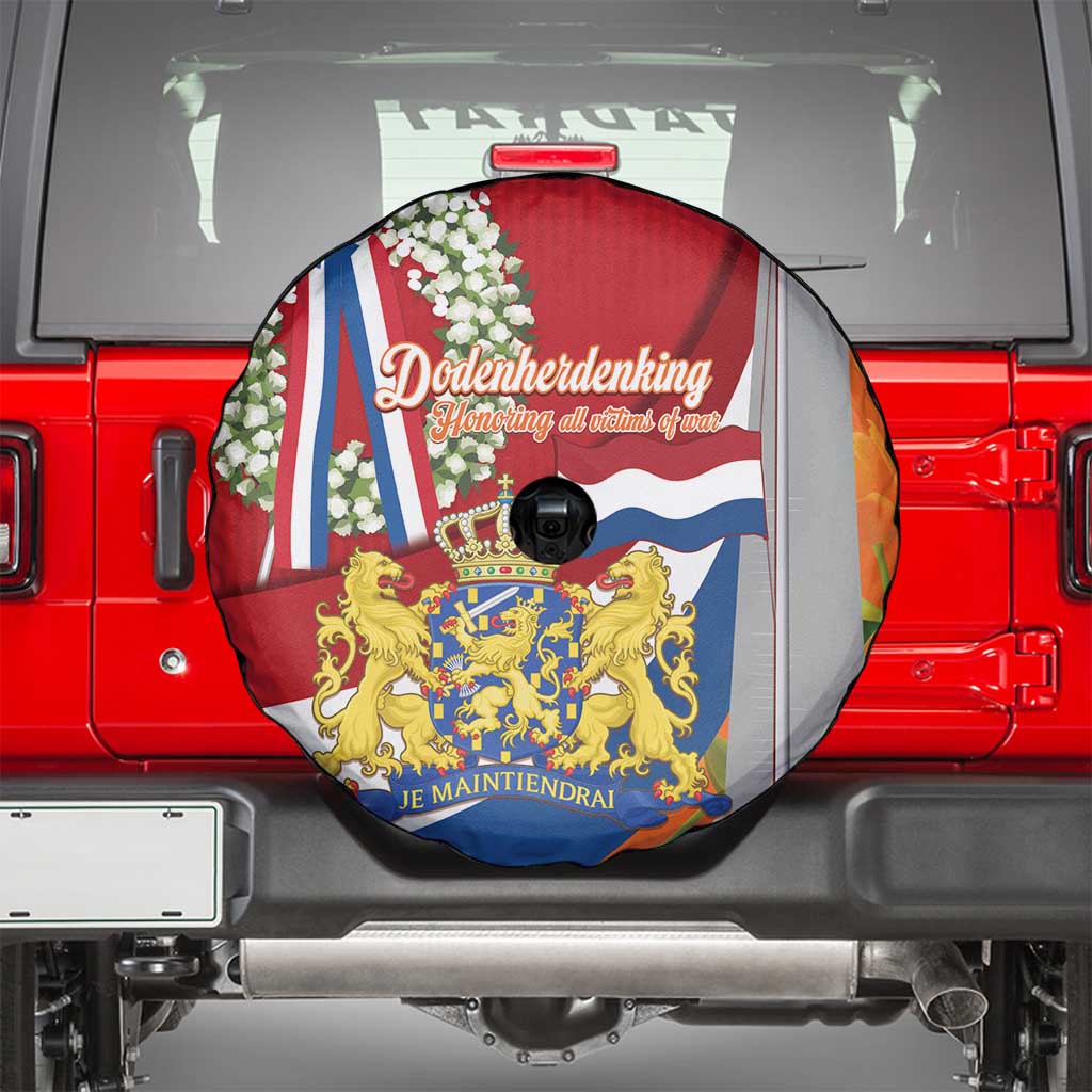 Netherlands Dodenherdenking Spare Tire Cover Martyrs' Day Honoring All Victims Of War