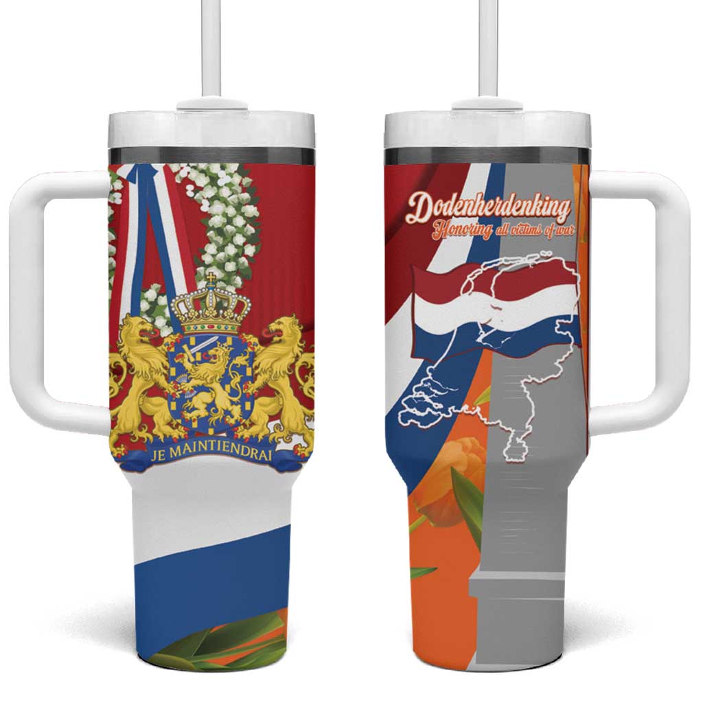 Netherlands Dodenherdenking Tumbler With Handle Martyrs' Day Honoring All Victims Of War