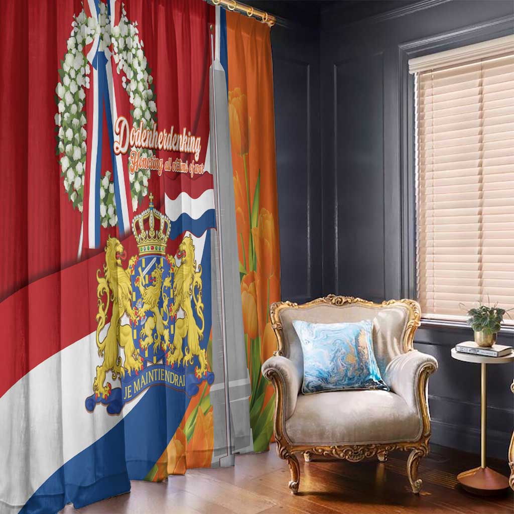 Netherlands Dodenherdenking Window Curtain Martyrs' Day Honoring All Victims Of War