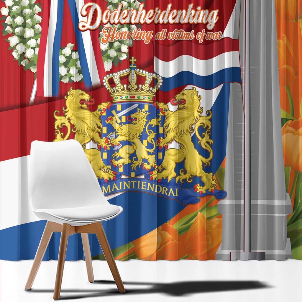 Netherlands Dodenherdenking Window Curtain Martyrs' Day Honoring All Victims Of War