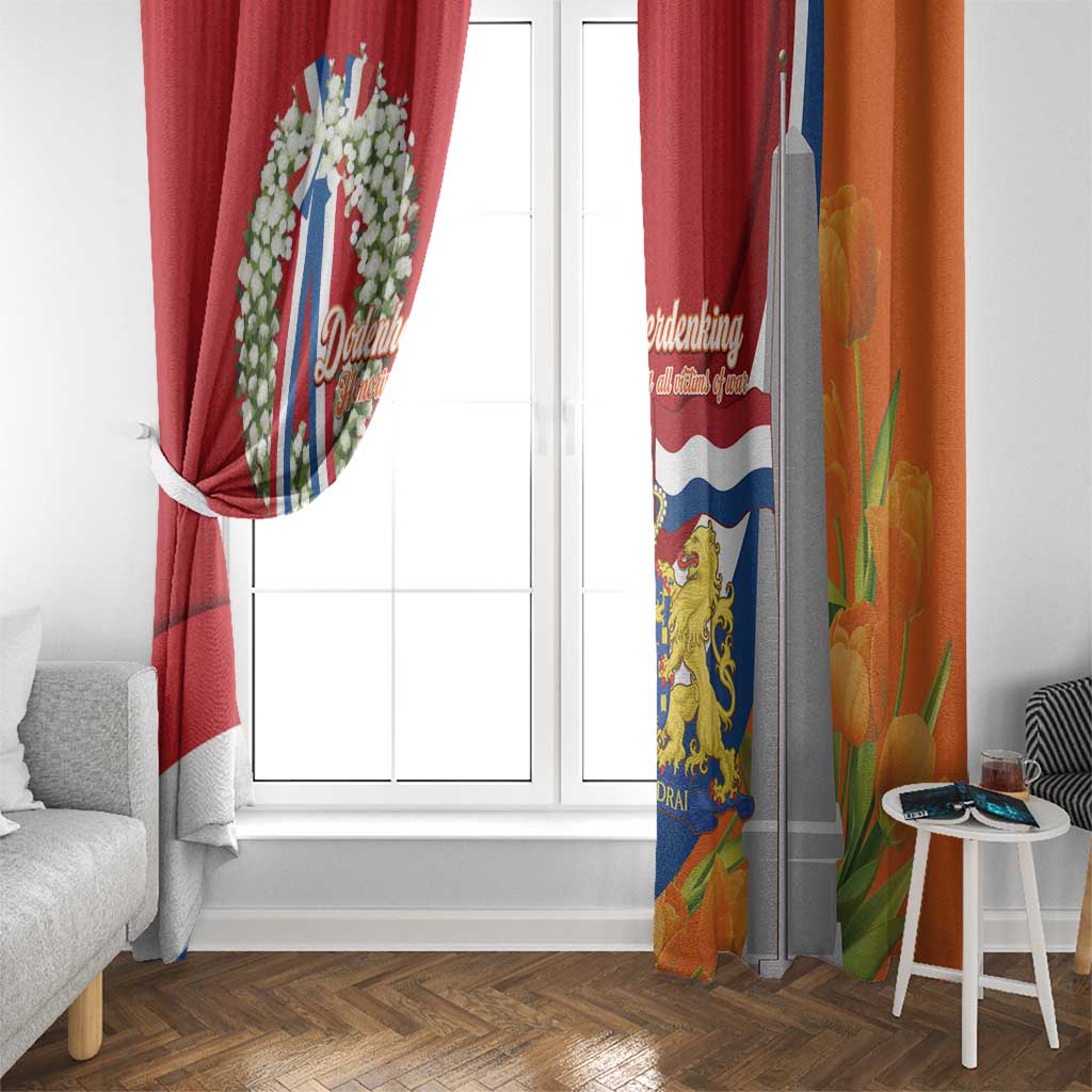 Netherlands Dodenherdenking Window Curtain Martyrs' Day Honoring All Victims Of War