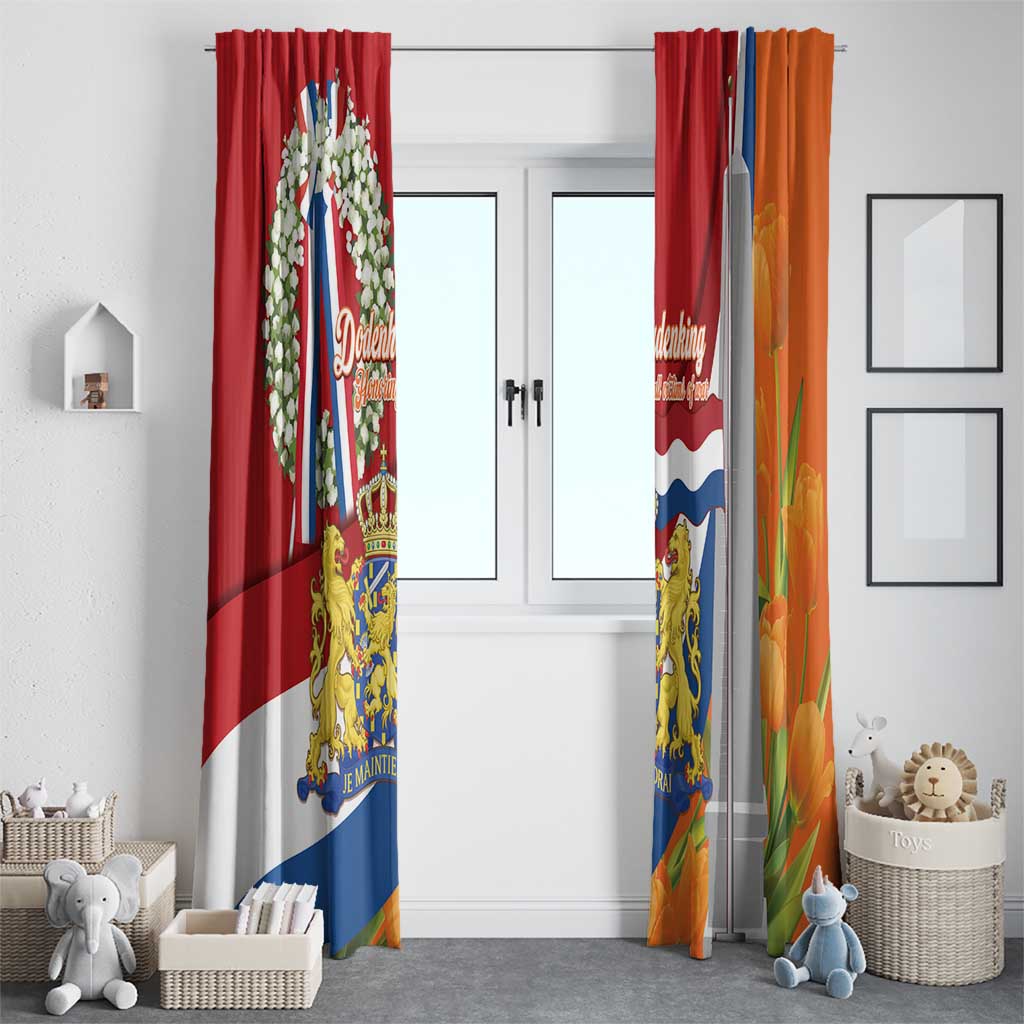 Netherlands Dodenherdenking Window Curtain Martyrs' Day Honoring All Victims Of War