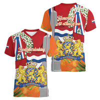 Netherlands Dodenherdenking Women V-Neck T-Shirt Martyrs' Day Honoring All Victims Of War