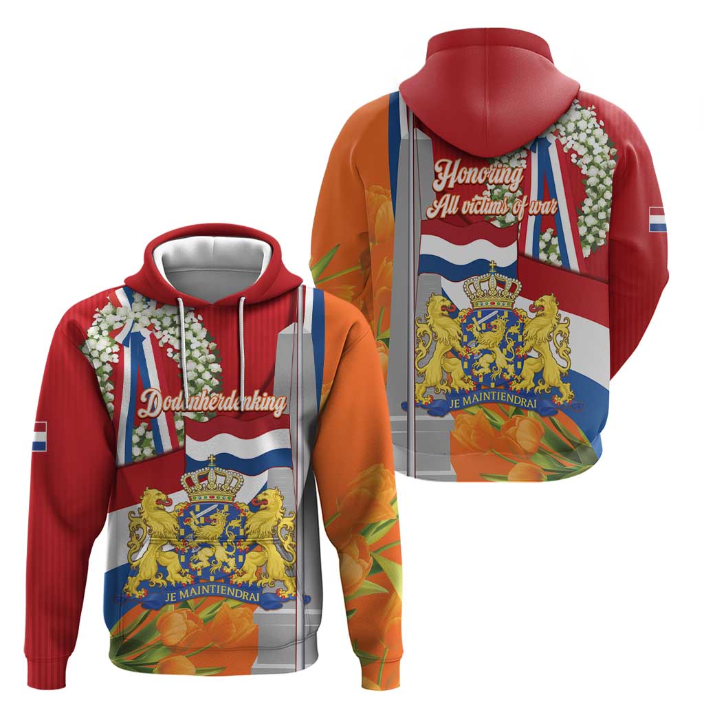 Netherlands Dodenherdenking Zip Hoodie Martyrs' Day Honoring All Victims Of War