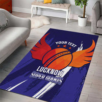 Custom Lucknow India Cricket Area Rug Go Champions