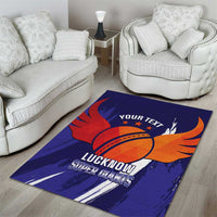Custom Lucknow India Cricket Area Rug Go Champions