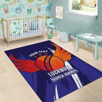 Custom Lucknow India Cricket Area Rug Go Champions