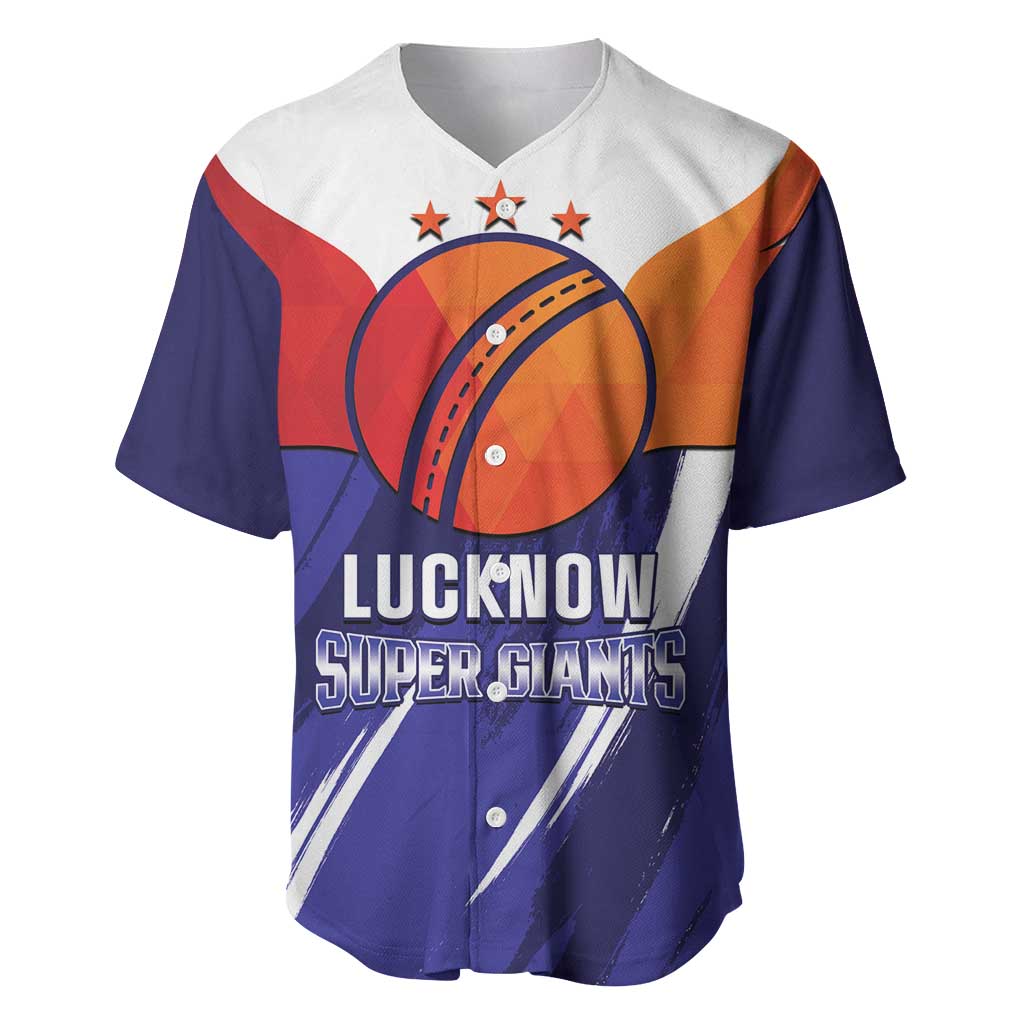 Custom Lucknow India Cricket Baseball Jersey Go Champions