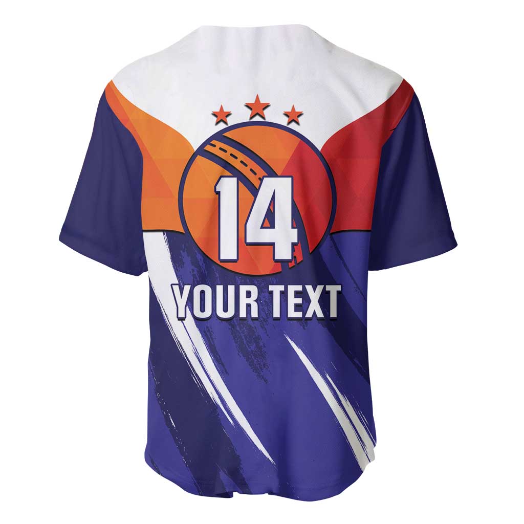 Custom Lucknow India Cricket Baseball Jersey Go Champions