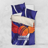 Custom Lucknow India Cricket Bedding Set Go Champions
