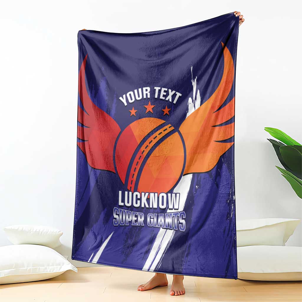 Custom Lucknow India Cricket Blanket Go Champions