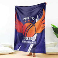 Custom Lucknow India Cricket Blanket Go Champions