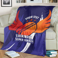 Custom Lucknow India Cricket Blanket Go Champions