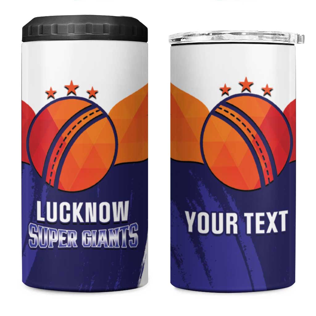 Custom Lucknow India Cricket 4 in 1 Can Cooler Tumbler Go Champions
