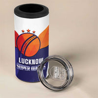 Custom Lucknow India Cricket 4 in 1 Can Cooler Tumbler Go Champions