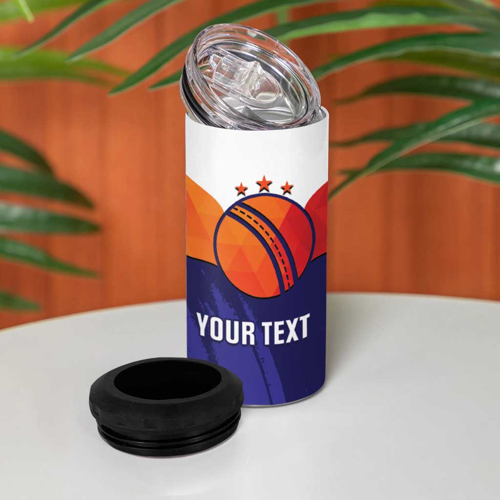Custom Lucknow India Cricket 4 in 1 Can Cooler Tumbler Go Champions