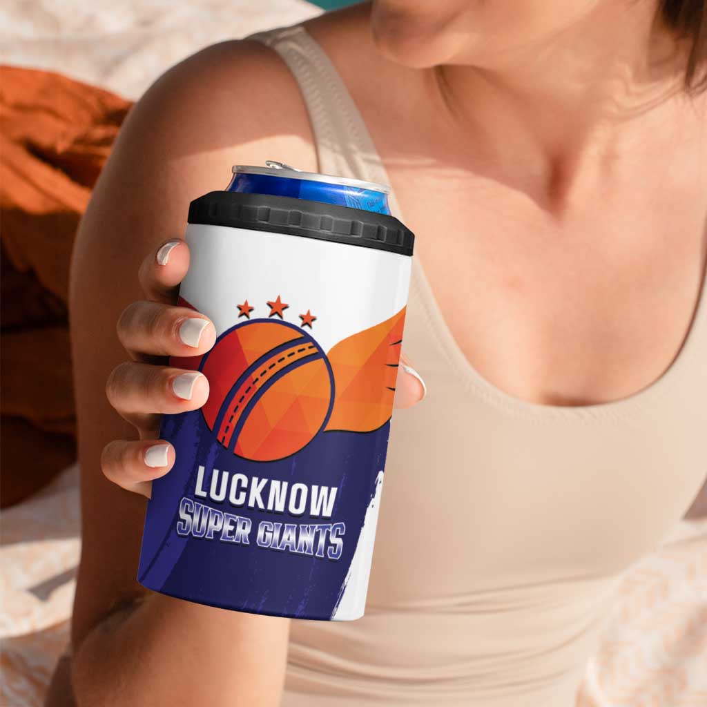 Custom Lucknow India Cricket 4 in 1 Can Cooler Tumbler Go Champions
