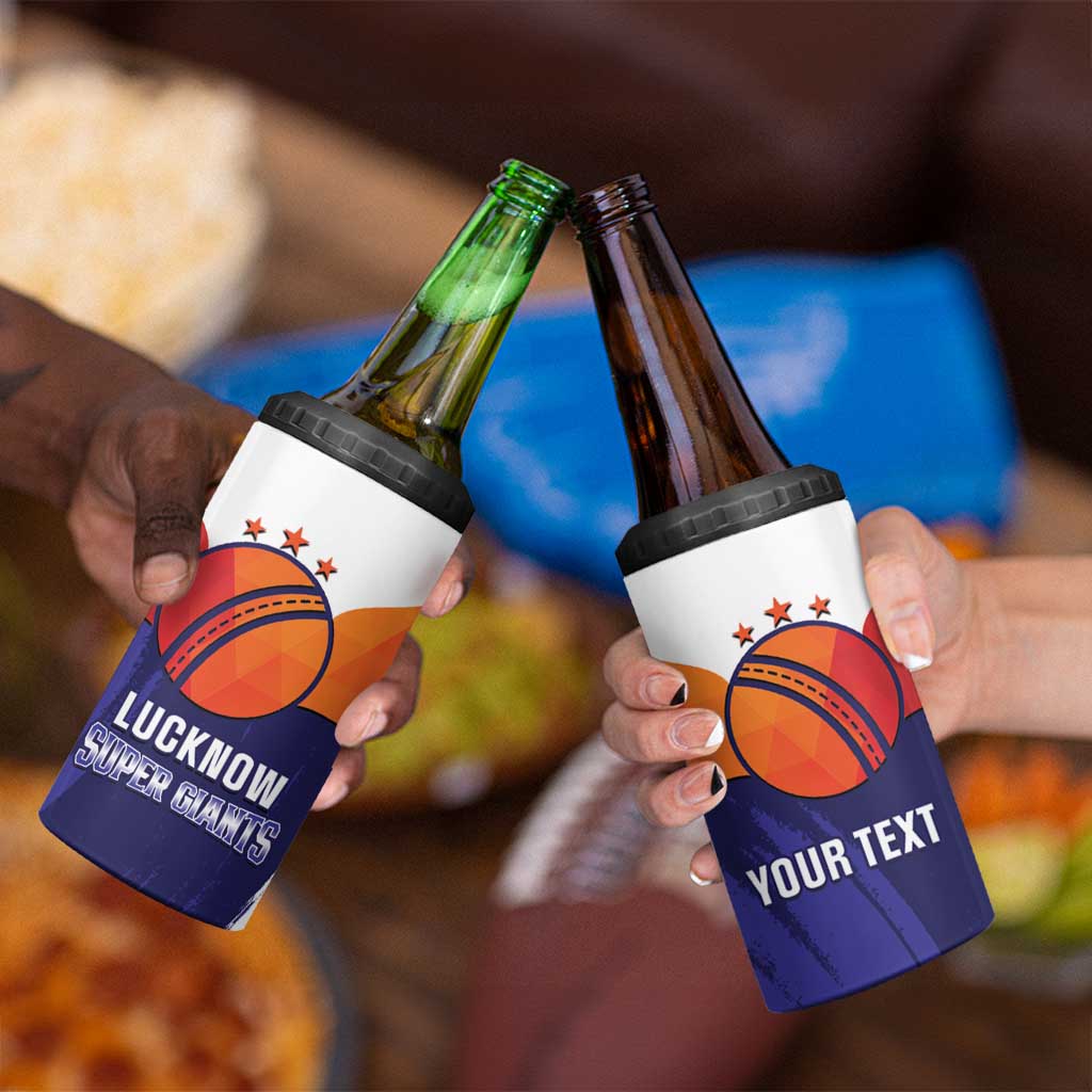 Custom Lucknow India Cricket 4 in 1 Can Cooler Tumbler Go Champions