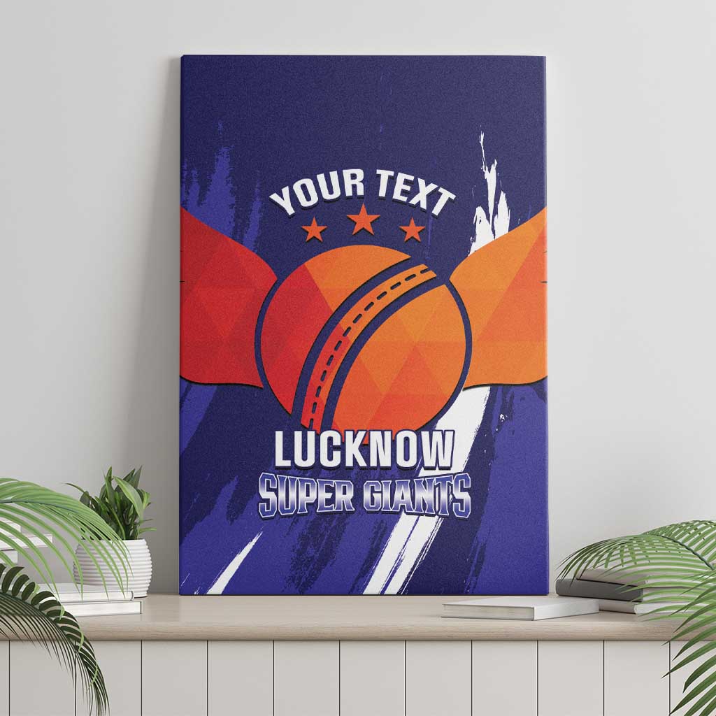 Custom Lucknow India Cricket Canvas Wall Art Go Champions